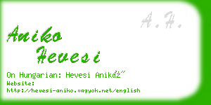 aniko hevesi business card